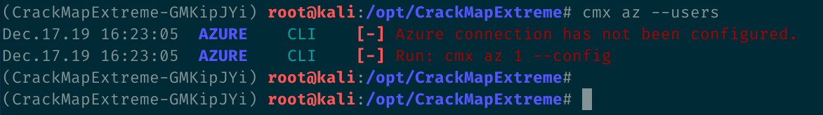 Azure Not Configured